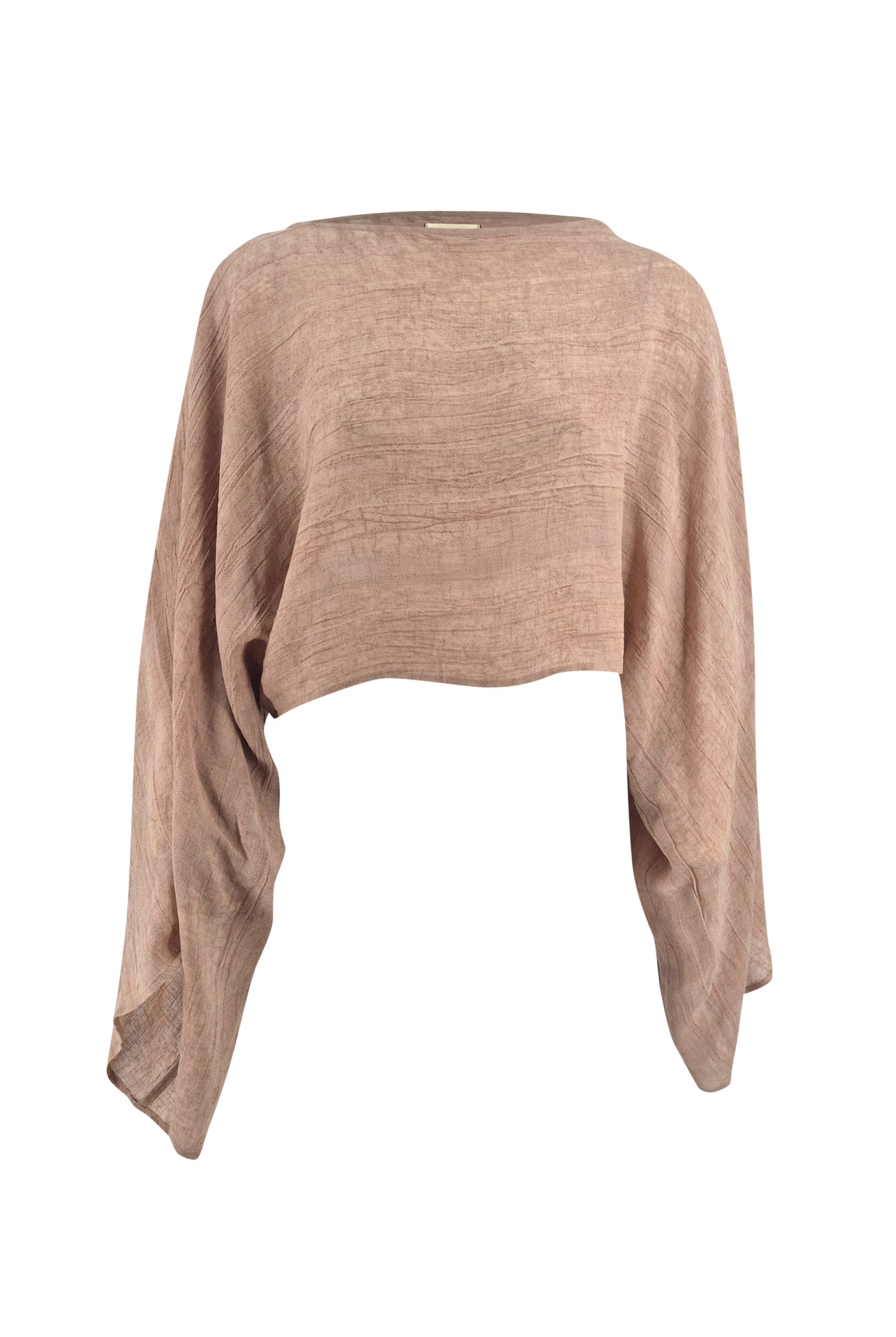Ibizamode Moost Wanted Nova Top brown cropped dames top with flowy sleeves