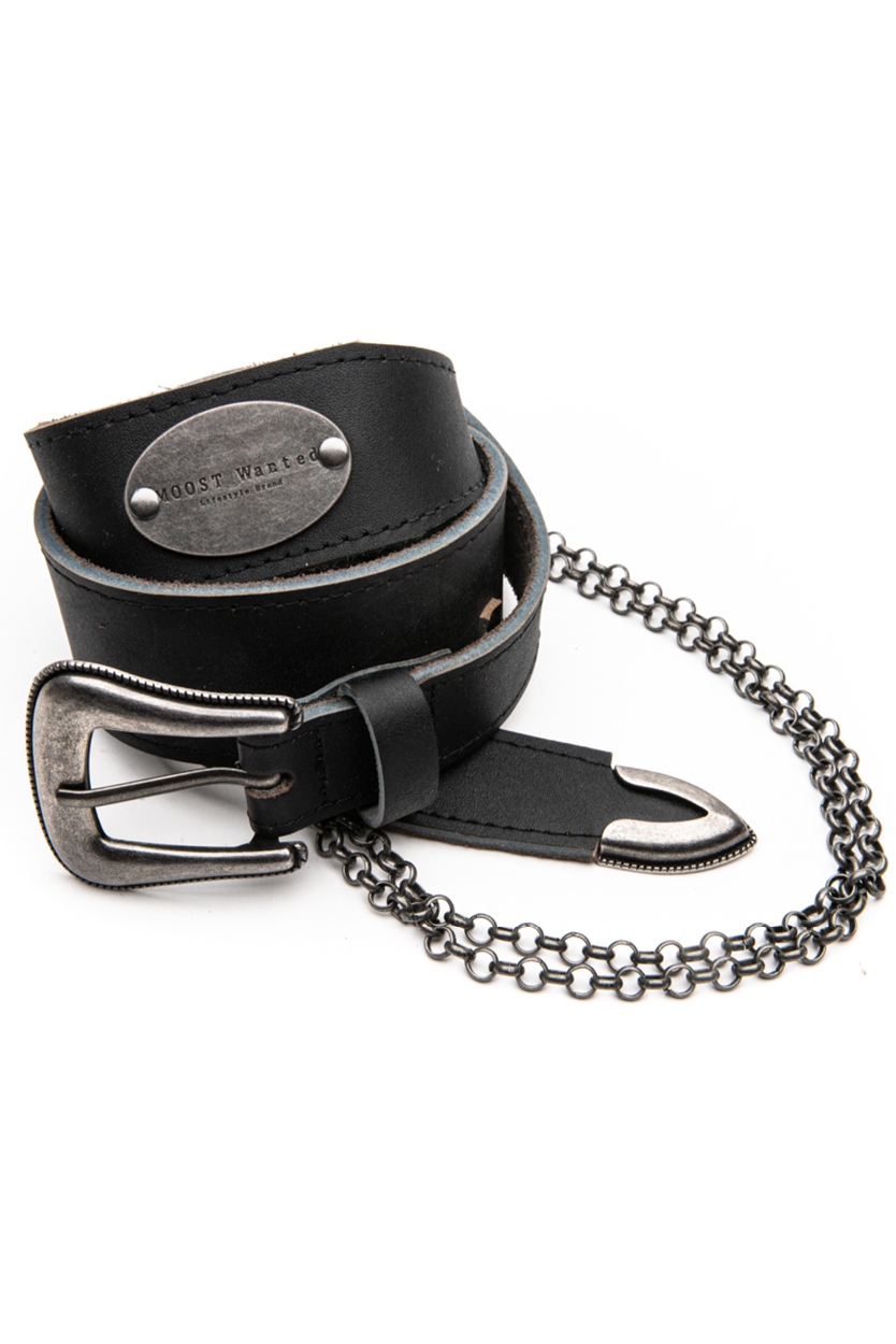 Nova Leather Chain Belt